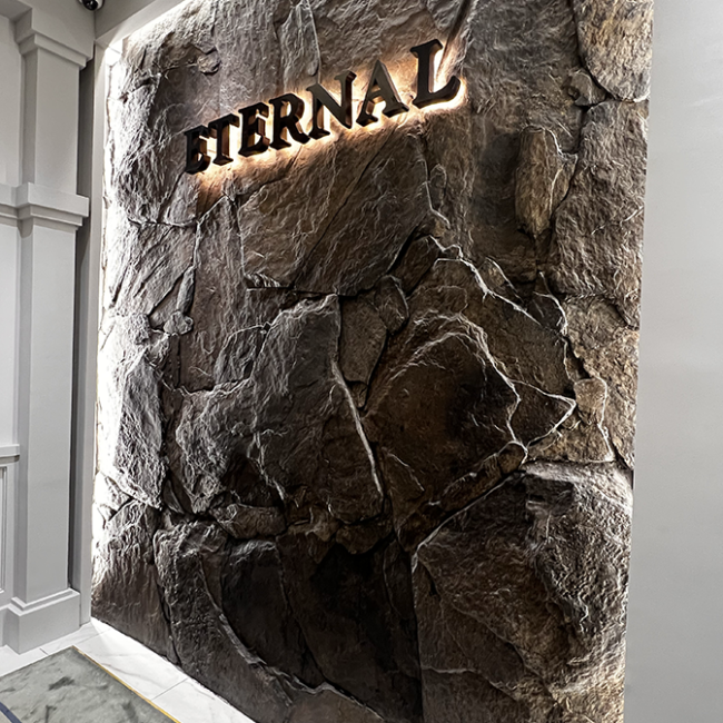 Crafted Eternal wording on wall for Eternal Diamond Red Sea Mall boutique