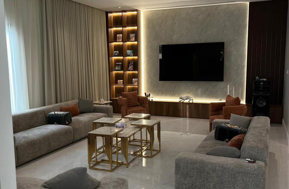 living room interior design for a private villa